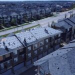 Overview of Roofing Crew Working